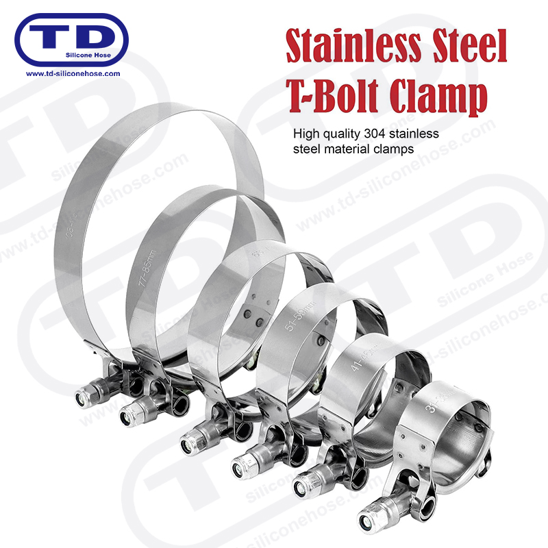 گیره شیلنگ سیلیکون T-Bolt با کار سنگین