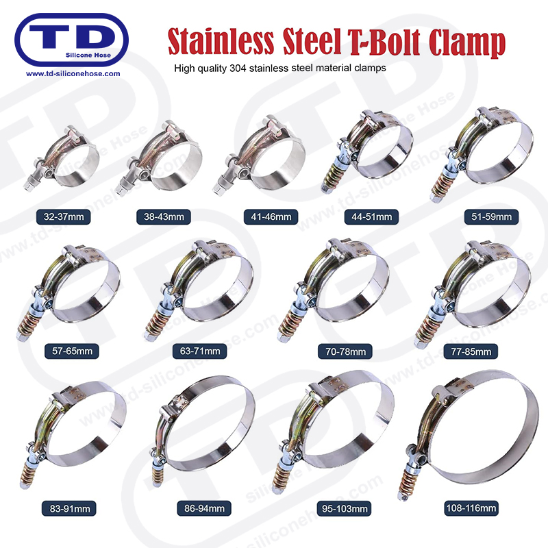 گیره شیلنگ سیلیکون T-bolt تقویت شده بهار