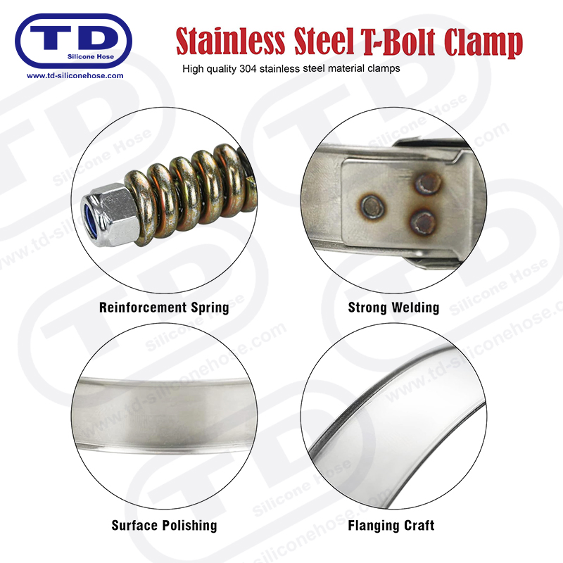 گیره شیلنگ سیلیکون T-bolt تقویت شده بهار