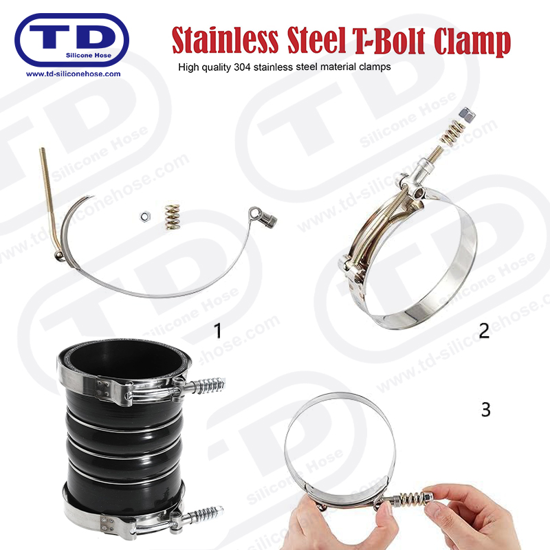 گیره شیلنگ سیلیکون T-bolt تقویت شده بهار