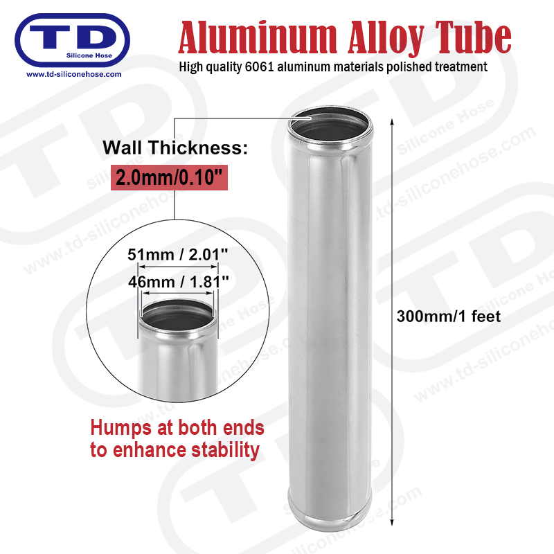 لوله آلومینیومی OD: 51mm L: 300 میلی متر